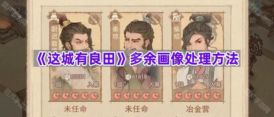 《这城有良田》多余画像处理方法